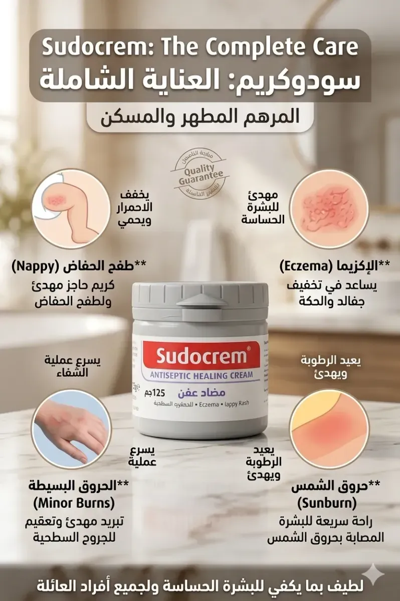 سودوكريم (Sudocrem): رفيق العائلة للعناية والشفاء.