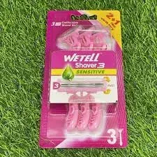 شفرات الحلاقة النسائية Wetell Shaver 3 - للبشرة الحساسة (عبوة 3 قطع)