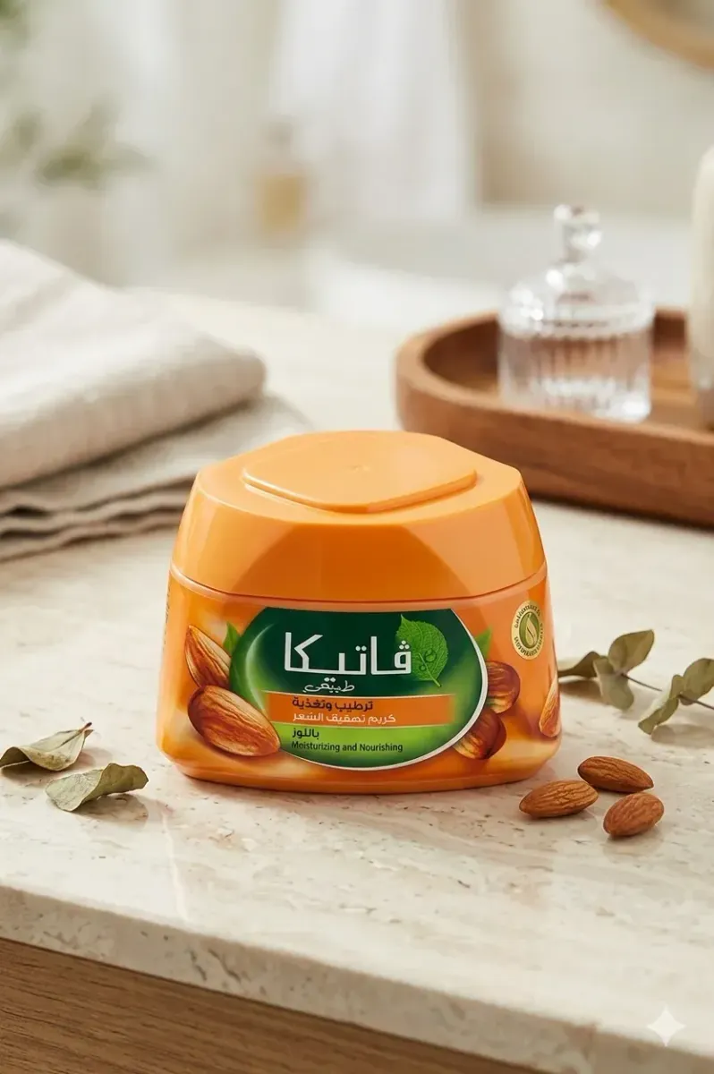 كريم فاتيكا لتصفيف الشعر باللوز - ترطيب وتغذية مكثفة.