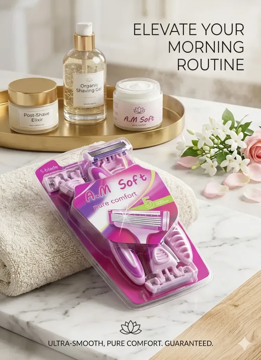 شفرات حلاقة "A.M soft "  ٥ قطع
