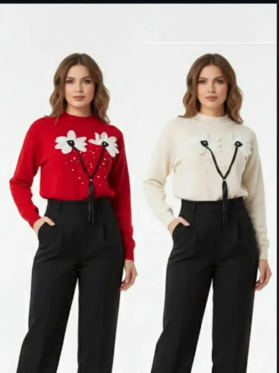 بلوزة أوركيد لؤلؤية (Pearl Orchid Sweater)