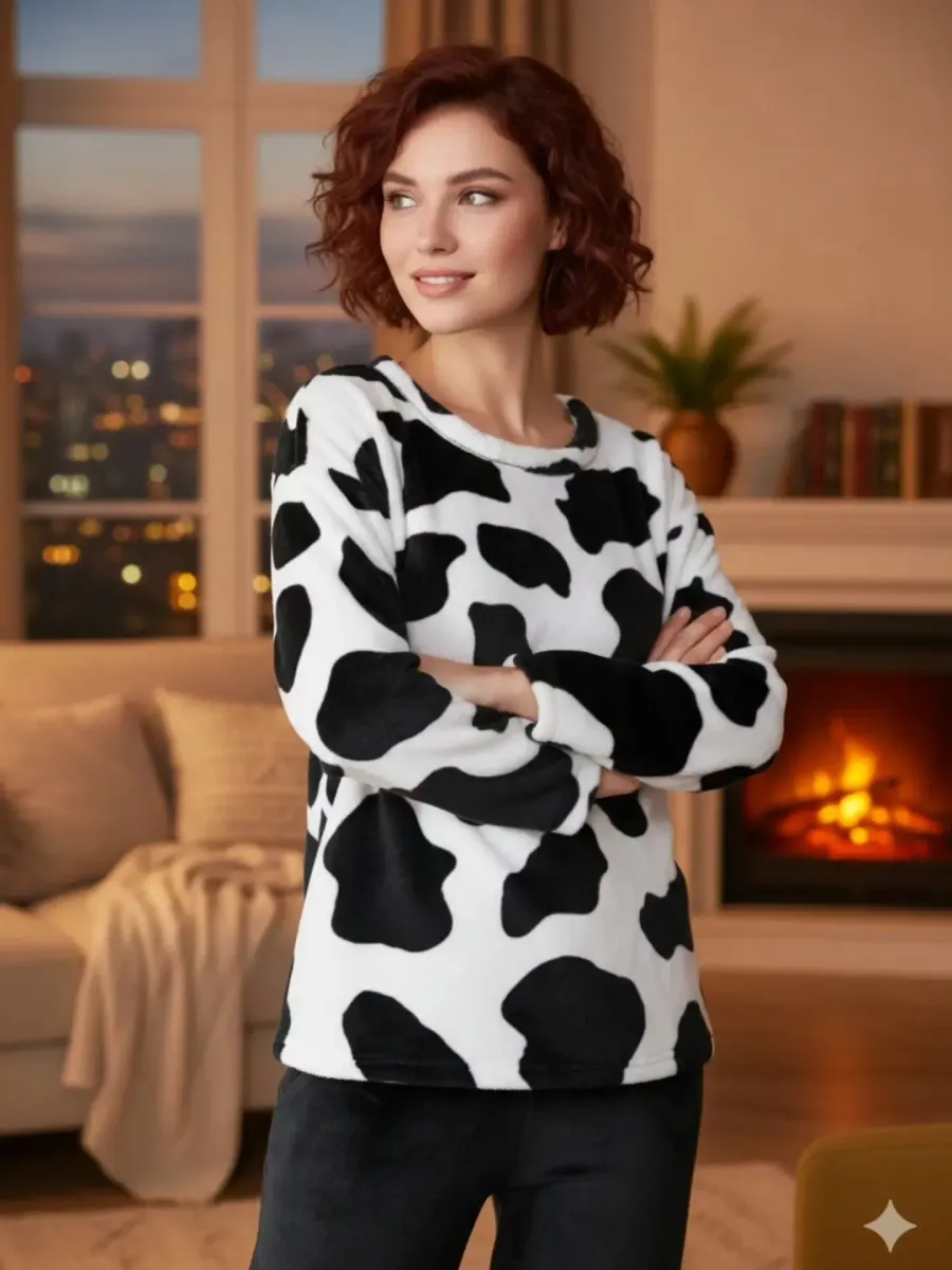 بيجاما مودرن كاو (Modern Cow Print)