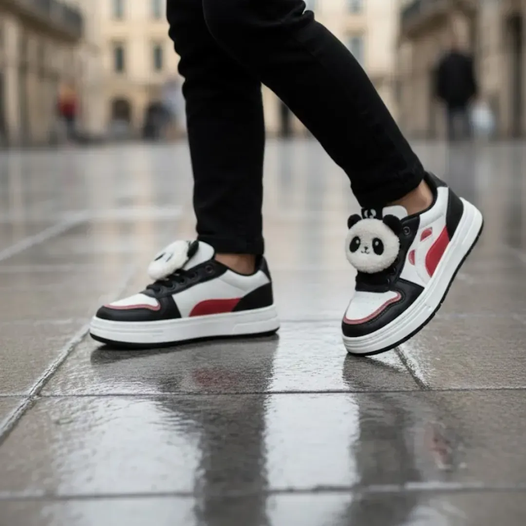 Panda Bear Sneakers حذاء أطفال باندا كيوت للموسم والأعياد