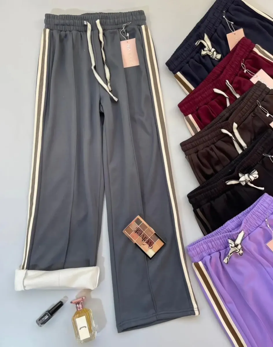 بنطلون حريمي مبطن wide leg